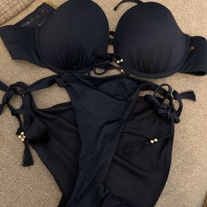 La vie en rose black bikini